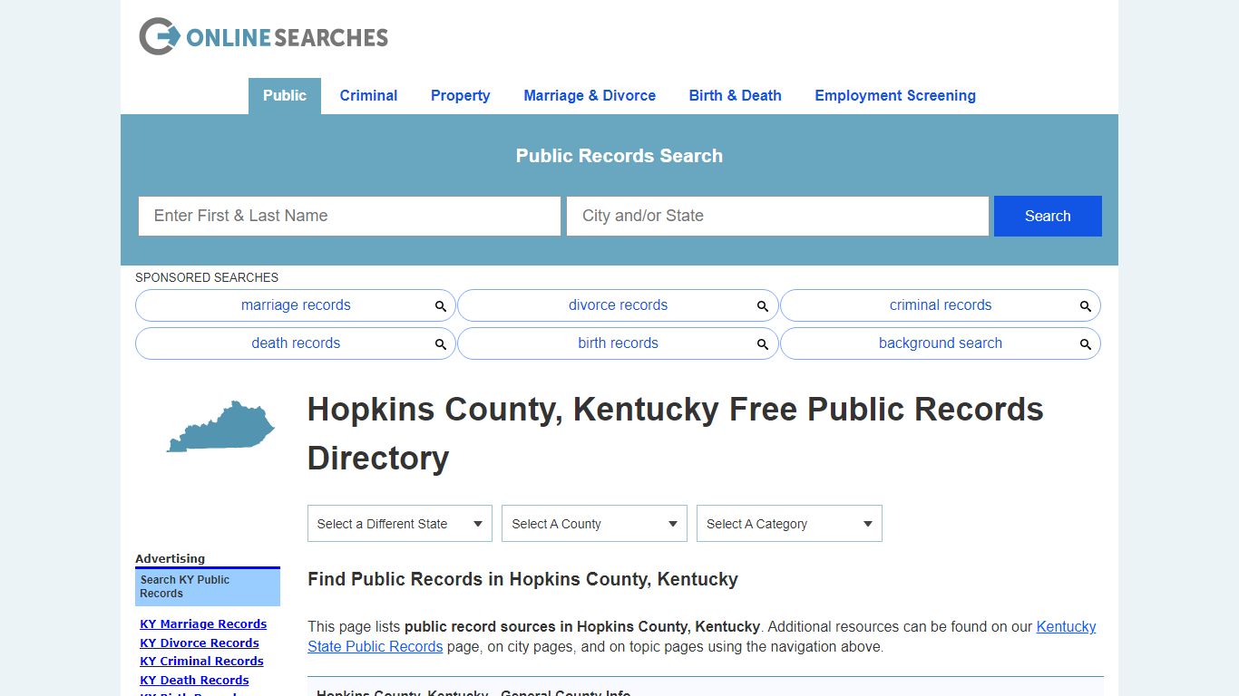 Hopkins County, Kentucky Public Records Directory